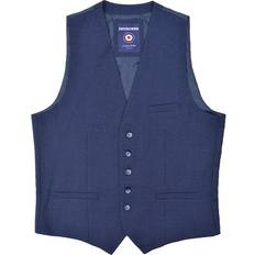 Lambretta Outerwear Lambretta Mens Spencer Checked Waistcoat - Navy