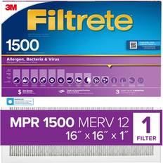 3M Filtrete 16 in W x 16 in H x 1 in D 12 MERV Pleated Air Filter Pack of 4