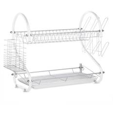 Lewis's with 2 Tiers - White Dish Drainer