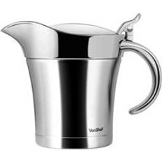 VonShef 500 Ml Stainless Steel Double Wall Gravy Silver Sauce Boat