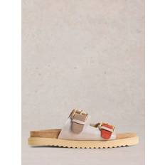 Dame - Naturfarvet Sandaler med hæl White Stuff Natural Patty Footbed Sandals -