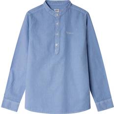 Shirts Children's Clothing on sale Pepe Jeans PB302703 Cotton Linen Shirt Chamber - Blue