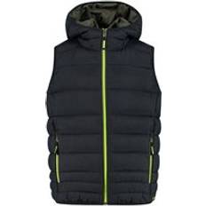 Gråa Västar CMP Boy's Padded Vest With Hood - Antracite
