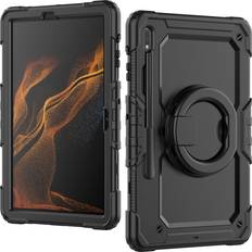 Lobwerk Schutzhülle für Samsung Galaxy Tab S7 FE S7+ Plus S8 T730/T970/X800 12.4 Zoll Schwarz