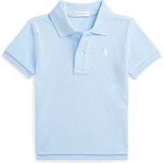 Blåa Pikétröjor Polo Ralph Lauren Baby Cotton Mesh Shirt - Blå
