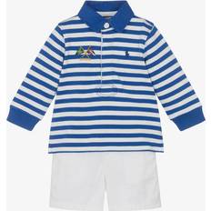 Ralph Lauren Cotton Rugby Top And Shorts Set - Blue