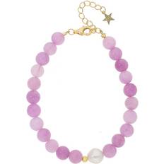 Nuni Copenhagen Florence Armband 24 kt Guldpläterad Silver - Purple