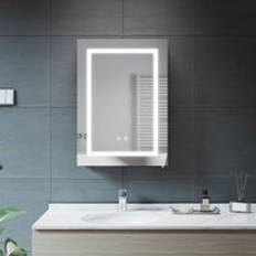 Elegant Bathroom Wall Cabinet Illuminated Led Mirror with Shaver