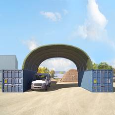 Förrådstält på rea Toolport Containertak 8x6m PVC Mörkgrön