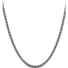 Box Chain Necklace - Silver/Titanium