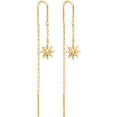 Ocean Aura Earchains Förgyllt-Silver Sterling