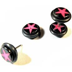 Piercinger Hiprock Fake Plug Star - Svart/Lilla