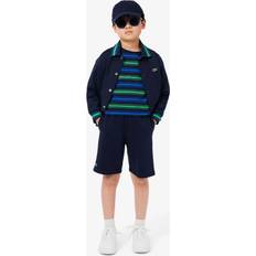 Lacoste Sweatshirts Children's Clothing Lacoste Button-Down Fleece Sweatshirt - Navy Blue/Green