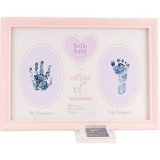 Pink Photoframes & Prints Celebrations Baby Hand Footprint Photo Frame Keepsake with Ink Pad Pink Carousel