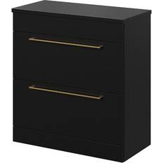 Napoli 390 Matt Black 800mm Floor Standing Vanity Unit