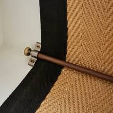 Dunelm Stair Rod With Ball Finials Dark Wood
