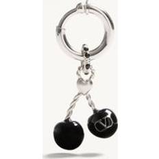 Enamel - Men Earrings Valentino Garavani Chez Single Earring In Metal And Enamel - Man Palladium Uni