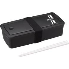 Thermos Kitchen Storage Thermos Thermos Bento Box Fresh Lunch Box with Hashi 700ml Black Silver Food Container