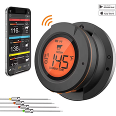 Metal Kitchen Thermometers Sunukerr Bluetooth Wireless 2 Probe Meat Thermometer
