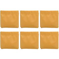 Yellow Cosmetic Bags Uxcell Cosmetic Bag For Purse Makeup Mini PU Leather Pocket Bag - Yellow