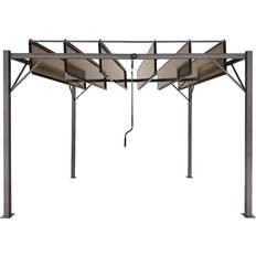 Point Antracit Paros 3x3m Uteplats Pergola Med Myggnät