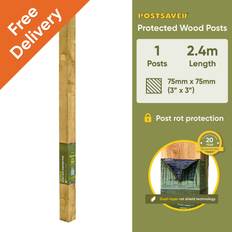 Wood Fence Poles Treated Fence Post 3x3" 75x75mm 8FT 2.4m