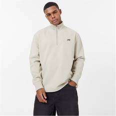 Jack Wills Flocked Quarter Zip Sweater - Beige
