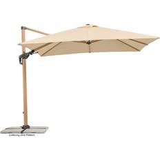 Schneider Schirme Ampelschirm Rhodos Twist Woody B300/T300 cm Natur - Aluminium Polyester