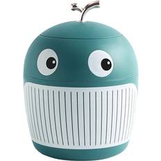 Little Whale Trash Can Mini Cute Light Luxury Garbage Bin Portable Multifunctional Trash Can for Green