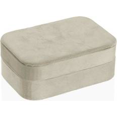 Cream Wood Jewelry Box with Mirror - MDF