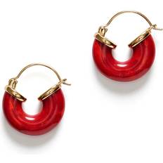 Röda Örhängen Anni Lu Petit Swell Hoop - Bright Red