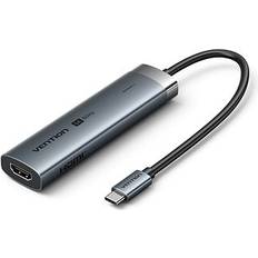 Vention 5-in-1 USB-C zu HDMI 3x USB 3.0 PD Docking Station 0.15M Grau Aluminiumlegierung