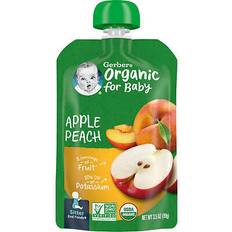 Gerber Organic For Baby 2nd Foods Apples Peach 3.5 oz