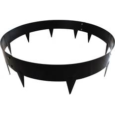 Garden Gear 60cm Black Metal Circular Border Edging 8 x 60 x 60cm