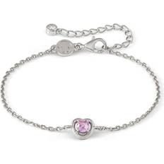 Nomination Pink Bracelets Nomination Cosmic Love Pink Heart Bracelet - Silver