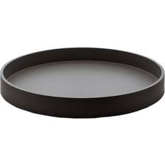 Mojoo Mat Lakeret Dekorationsbakke Ø30x4 cm Black Serveringsbakke 30cm