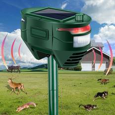 Tomtop Jms Ultrasonics Solar Animal Repeller Outdoor Dog Cat Rat Repellent Waterproof with Motion Sensor 4 Dark Green