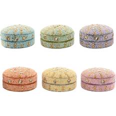 Yellow Jewellery Storage Home ESPRIT Stylish Jewelry Box Set of 6 - Yellow/Orange/Pink/Lilac Aluminium