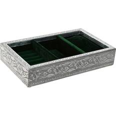 Silver - Women Jewellery Storage Home ESPRIT Green Silver Wooden And Aluminum Jewelry Box - Green