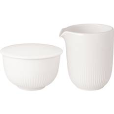 Zuckerschalen Villeroy & Boch Afina Milch- und Zucker-Set 2-teilig in Weiß Zuckerschale