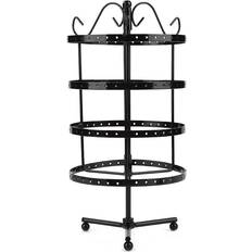 Red Jewellery Stands Tomtop Jms Rotating Earring Display Jewelry Rack Holder Stand - Black