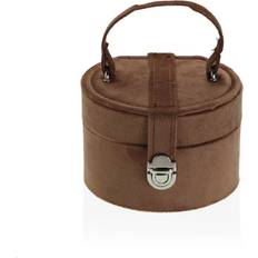 Brown Jewellery Versa Brown Wooden Jewelry Box with Mirror - Brown