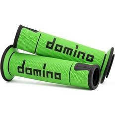 Domino A450 Road Racing Open Ended Motorcycle Grips - Green/Black
