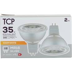 TCP LED Silver MR16 345L Warm White Bulbs 2