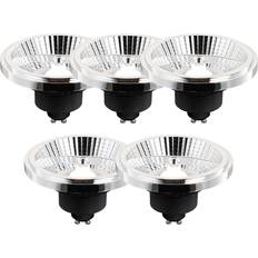 Ljuskällor Luedd Set 5 GU10 3-Stegs Dimbara Kelvin LED Lampor AR111 10W 800 lm