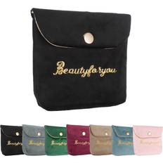 Black Jewellery Boxes Uxcell Velvet Jewelry Pouches With Snap Button - Black