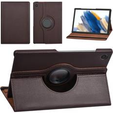 Skal-man Väska Galaxy Tab A8 10,5 SM-X200 Mörkbrun Roterbar
