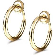 Piercinger Megabilligt Clip-On Øredobber - Fake Piercing Ring - Lyst
