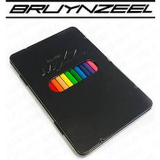 MXZ 12 Triangular Colouring Pencils Black Metal Tin