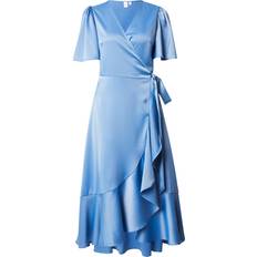 Yas thea 2/4 Midi Wrap Dress Jerseyklänningar - Blå